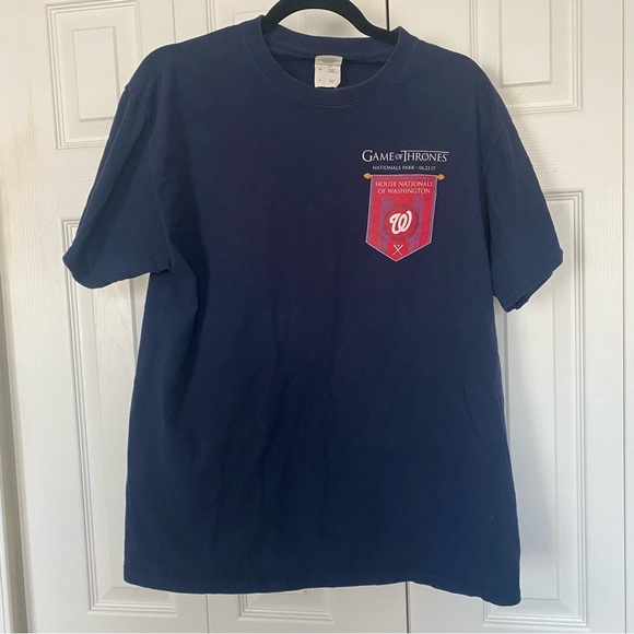 Washington Nationals MLB T-Shirt Large Game of Thrones Night National Park 2017 - Picture 1 of 9